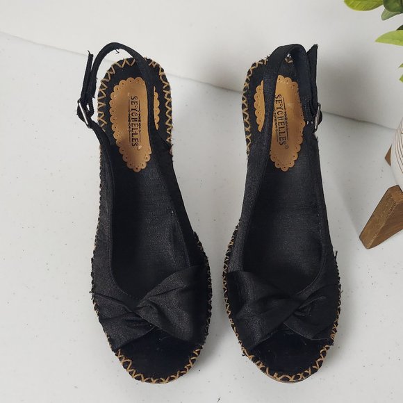 ANTHROPOLOGIE SEYCHELLES SINGAPORE CORK WEDGE SANDALS - Picture 6 of 14